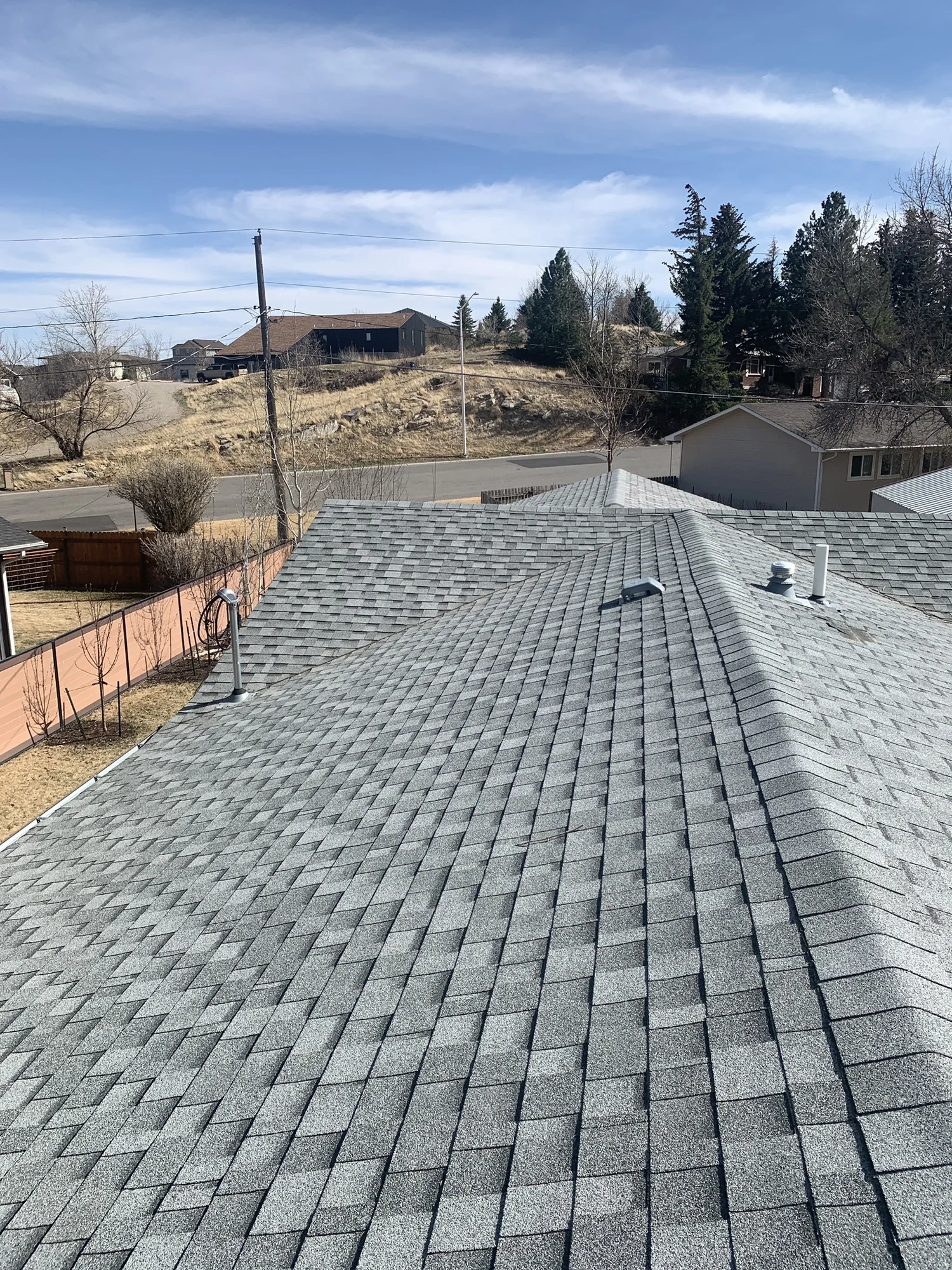 Flat roofing on a Powell-area building